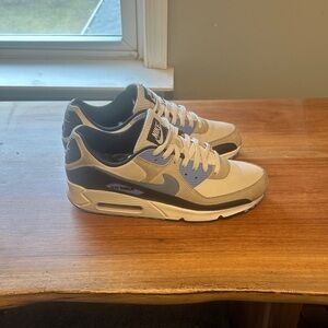 Nike Air Max 90s Navy, White, and Grey